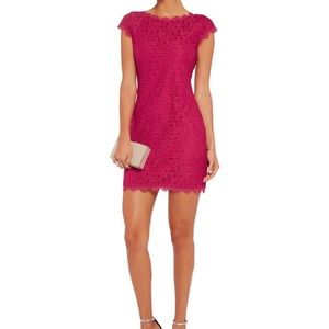 DVF barbara lace mini dress
